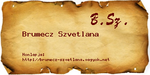 Brumecz Szvetlana névjegykártya